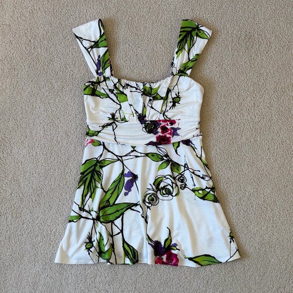 Anthropologie - Weston Wear Sleeveless Top with Floral Design
